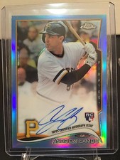 2014 Topps Chrome refractor blue rc auto #d /199 andrew lambo pirates