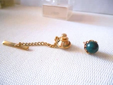 CROWN'S Gemstone Jewelry - Green Jasper Tie Tack