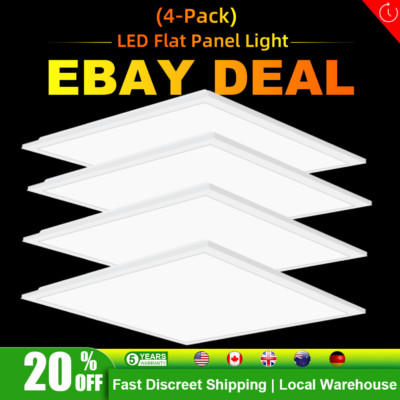 45W 2 ft. X 2 ft. LED Flat Panel Light Dimmable - 5800LM Drop Ceiling LED Lights