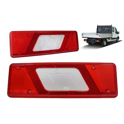 2st. für Ford Transit Tipper Pritsche Rückleuchte Lichtscheibe Rücklichtglas E9