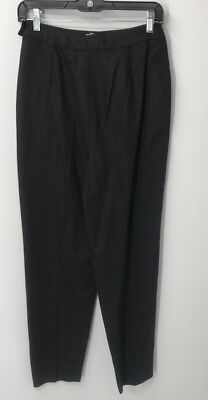 VTG MaxMara womens charcoal gray wool blend straight leg dress pant sz S ALTERED