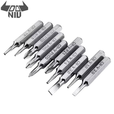 10pcs 4mm Screwdriver Bit Set Phillips Slotted Torx Mobile Phone Repair System 4