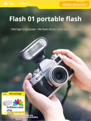 SIDANDE 01 Mini On-Camera Flash Speedlite For Canon Nikon Sony Fujifilm Olympus