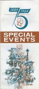 1964 State of Washington Diamond Jubilee Schedule of Events 6 panel folder