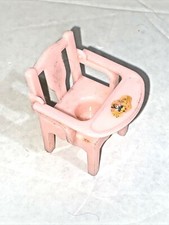 RENWAL Baby Potty Chair Tray Doll House Plastic Pink Bathroom Vintage