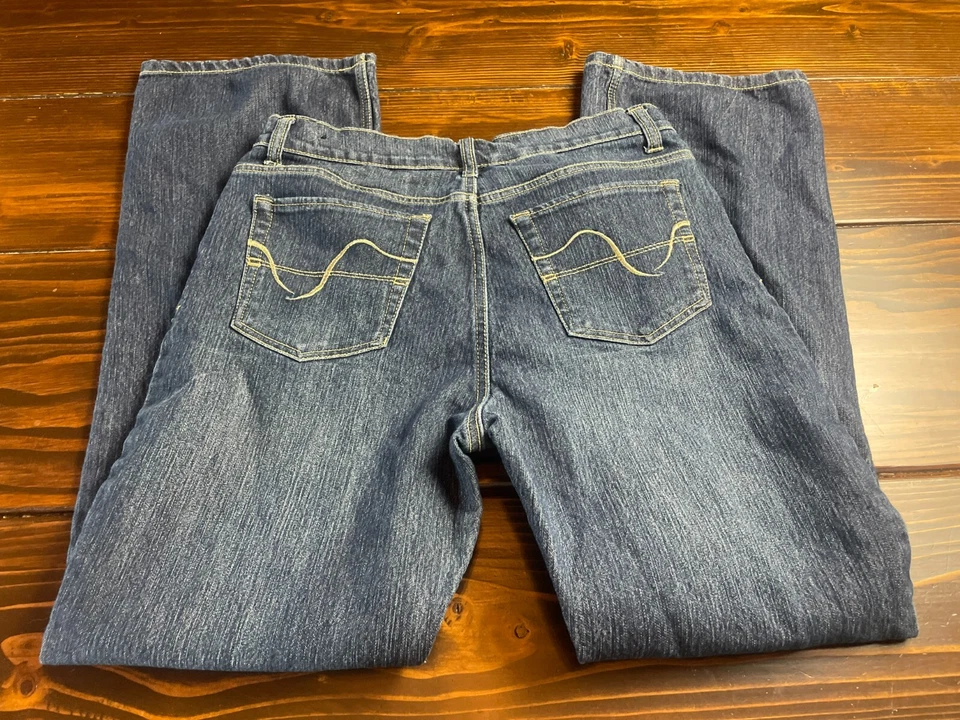 Jeans ZENA, para mujer talla 32x30, azul, denim, pierna recta Foto 2 de 4