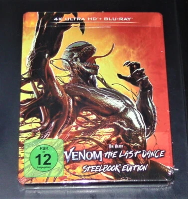 VENOM THE LAST DANCE LIMITIERTE STEELBOOK EDITION 4K BLU RAY + BLU RAY NEU & OVP - Bild 1 von 4