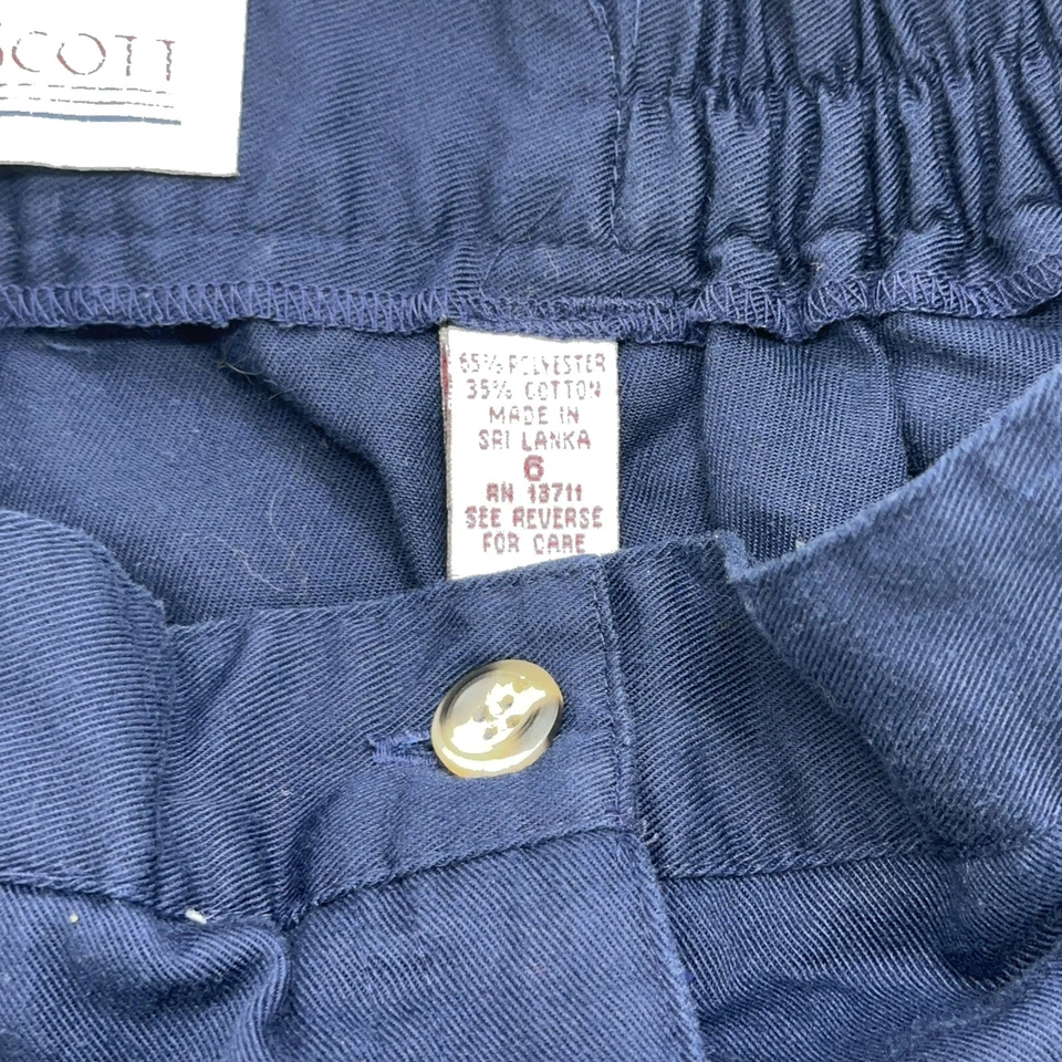 Karen Scott Shorts Womens 6 Blue High Rise Pleated Cuffed - Image 3 of 4