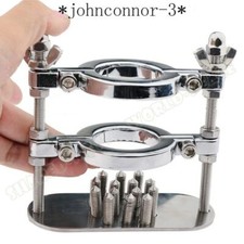 Male Spike Clamp Chastity Cage Device Ball Crusher Stretcher Slaves Scrotum Lock