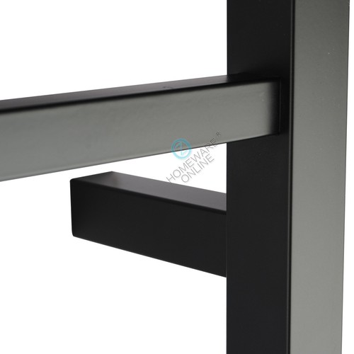 Stainless Steel Electric Heated Towel Rail Rack Ladder Warmer 6 Square Bar Black - Picture 7 of 12