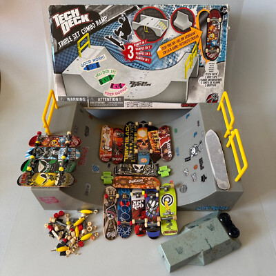 Lot Tech Deck & Sbego Triple Set Combo Rampe Skateboard Spielzeug Schienen Skates & Teile