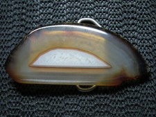 AGATE STONE HIPPIE BELT BUCKLE VINTAGE RARE HANDMADE ONE OF A KIND USA 