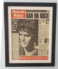 ELVI.S *At No.1*1969*RARE*ORIGINAL*COVER*QUALITY*FRAMED* FAST WORLD SHIP