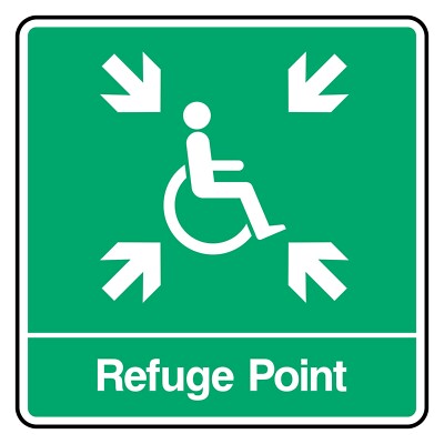 Refuge Point Schild oder Aufkleber | DDA0026