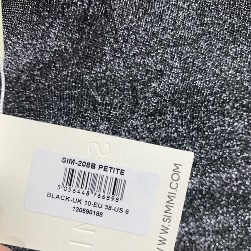 Simmi Diamante Cut Out Midi Dress, One Shoulder UK 10 Petite Glitter Gunmetal - Picture 11 of 19