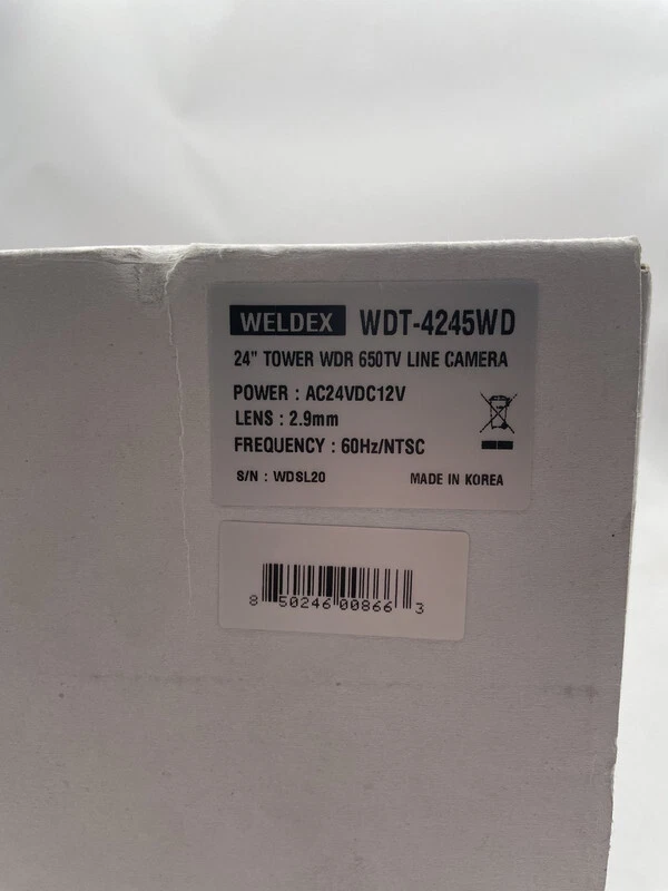 WELDEX WDT-4245WD 24" TOWER WDR 650 TV LINE CAMERA - Image 2 of 2