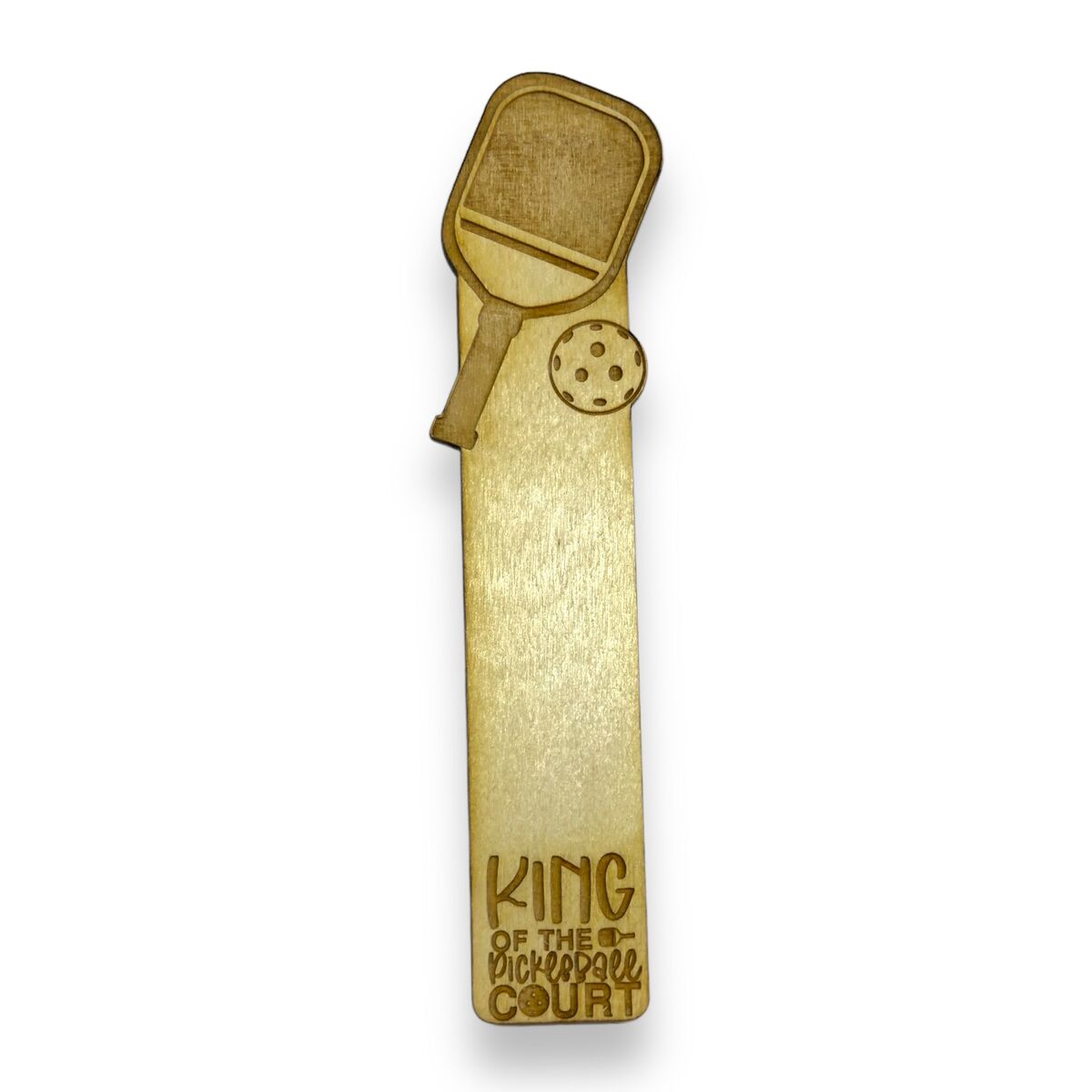 Bookmark - PERSONALIZED King of the pickleball court - Birch wood Bookmark - PERSONALIZED King of the pickleball court - Birch wood
