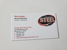 Chicago Steel Minor Hockey Business Card - Dan London