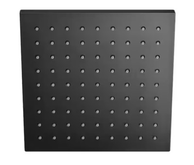 Modern 1-Spray Patterns 8.8 In. Single Wall Mount Fixed Rain Shower Head in Bron