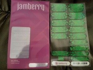 Jamberry Shamrockin Full Sheet Minus 3 St Patrick's Day Black Green Sparkly 