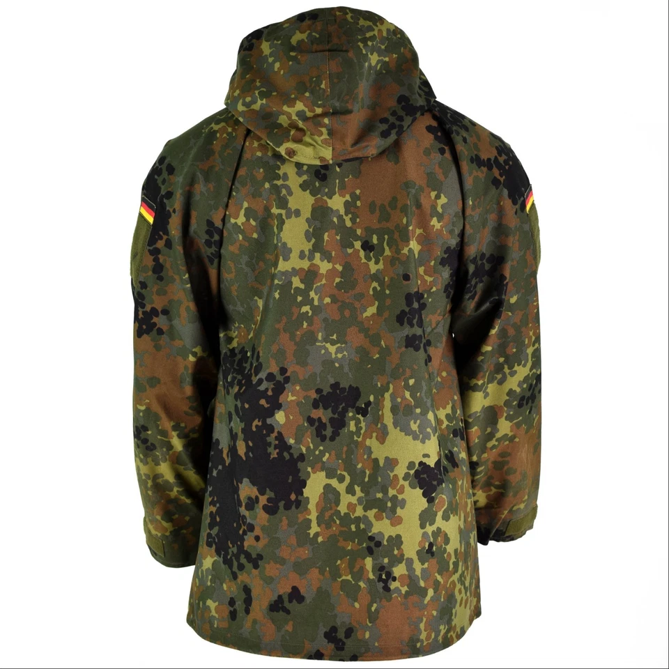 Original German army field Jacket GoreTex Flecktarn waterproof rain gear parka - Image 4 of 4