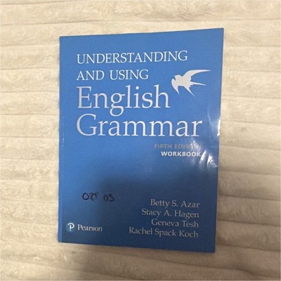 Pearson Understanding and Using English Grammar 5th Ed Workbook Paperback 2016