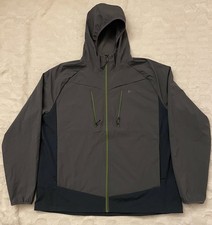 Mens Mountain Warehouse XXL Softshell Jacket Grey Waterproof Hooded Outdoo