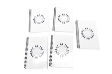 Lot of 5 Spiral Notebooks Be The Type of Energy Quote Lined Journals A5 White