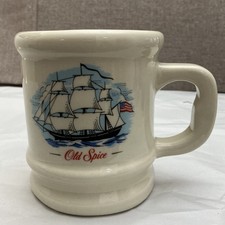 Vintage Old Spice Grand Turk Ship Stars and Stripes Stoneware Shaving Mug