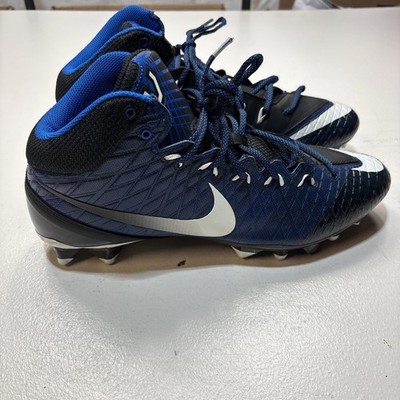 Nike CJ3 Pro Football Cleats Mens 13 High Top Blue Black White 723976-410