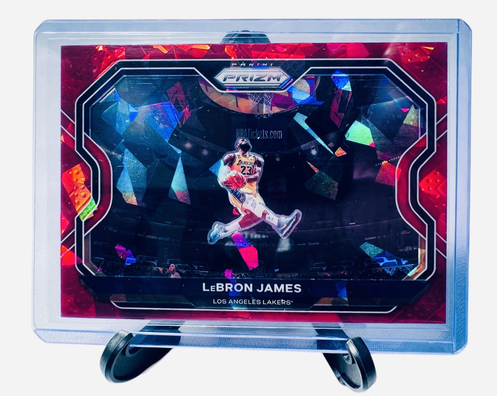 2020-21 Panini Prizm LeBron James Red Cracked Ice Kobe Tribute!