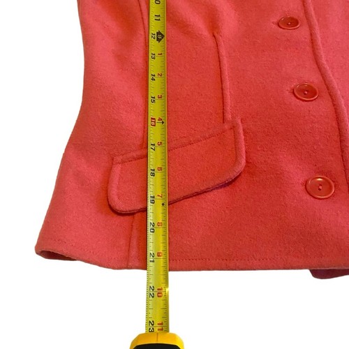 Vintage Talbots Alpaca Blend Jacket Sz PM Pink Button Coastal Grandma Old Money - Picture 9 of 10