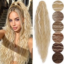 76cm Real Thick Fluffy Ponytail Claw Clip in Hair Extensions as Human Pony Tail