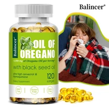 Oil Of Oregano Capsules, Supports Immune,Digestive And Respiratory Health