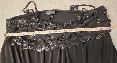 Excellent Lane Bryant Women Tank Top 18/20 Black Sequin Sparkle Holiday Party - Picture 5 of 6