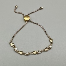 Michael Kors Bracelet Gold Tone Heart Crystal...