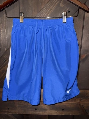 Nike Boys Sz Small S 8 Swim Trunks Shorts Royal Blue White Lined - Image 1 of 4