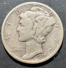 1939-P Mercury Dime (No Mint Mark) Circulated - Good Condition