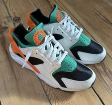 Nike Air Huarache Miami Hurricanes White Green Orange DD1068-111 Men's 8-10