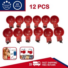 12 PCS Chicken Automatic Watering Cups Poultry Drinker Waterer Duck Quail Hen