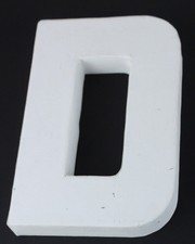 LETTERA "D" GRANDE FORMATO BIANCO CM 20,5x13,5x2,5