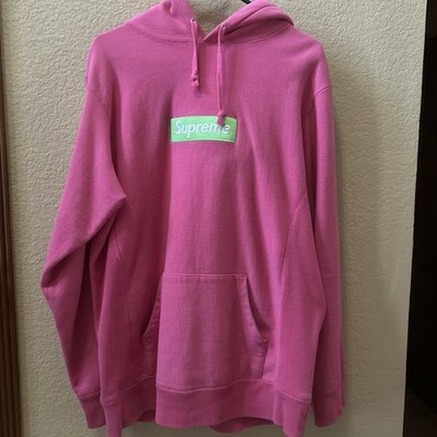 Supreme FW17 Magenta Lime Green Box Logo Hoodie Large! | eBay