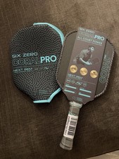Six Zero Coral Pro 6.0 Next Gem Elongated 16mm Pickleball Paddle Electric Blue