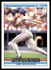Ryne Sandberg 1992 Donruss #429 Chicago Cubs FREE SHIPPING AutographDen