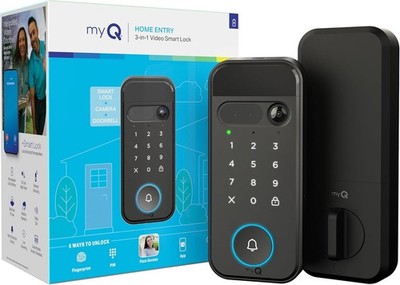 myQ Secure View  3-in-1 Smart Lock with 2K HDR Video Doorbell Camera