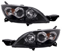 Scheinwerfer Set FüR Mazda 3 2003-2009 SchräGheck BK H7 HB3 Links Rechts Halogen