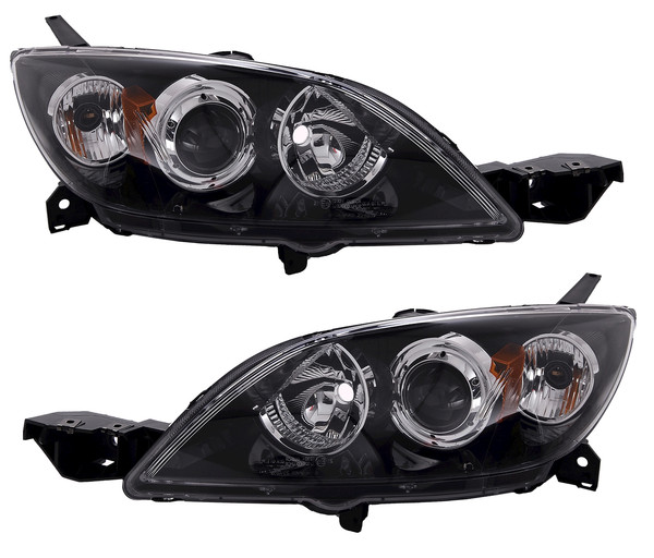 Scheinwerfer Set FüR Mazda 3 2003-2009 SchräGheck BK H7 HB3 Links Rechts Halogen-image