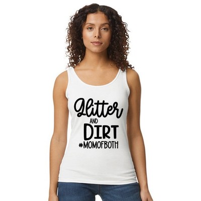 Glitzer und Schmutz Damen Trägershirt Tank Top Mama von beiden Mama Muttertag Geschenk für Sie