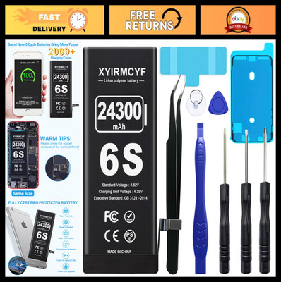 24300mAh High-Capacity Replacement Battery for iPhone 6S + Repair Tool Kit