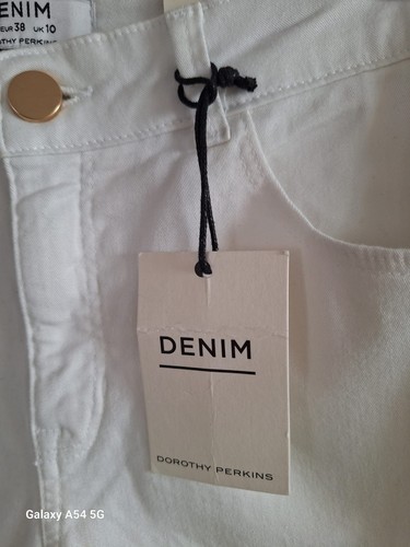 Dorothy Perkins pantaloncino donna bianco denim estivo casual vacanza taglia 10 - Foto 3 di 15